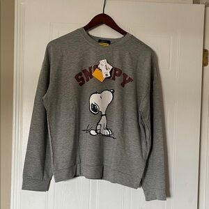 Snoopy Graphic Crewneck Sweatshirt - Gray